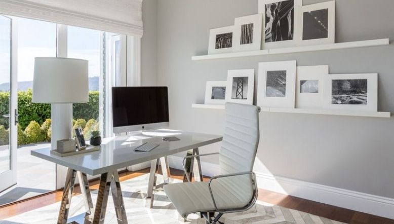 Stunning Grey and White Office Ideas