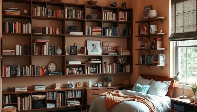 Wall-Mounted Bookshelves