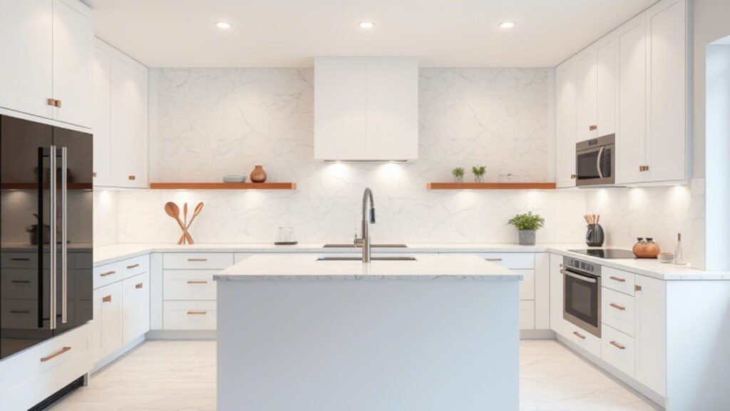 White Terrazzo Look Tiles