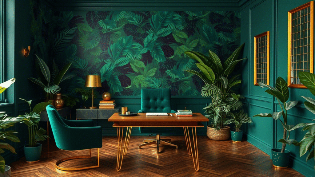 Jungle Vibes with Gold Accents