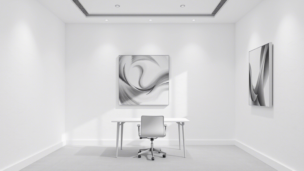 White-on-White Walls and Grey Artwork