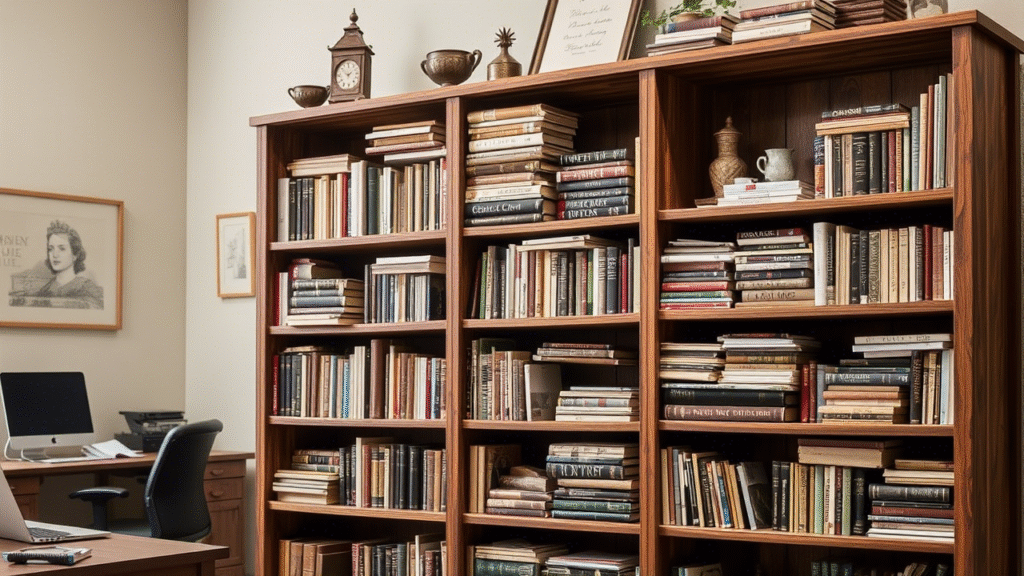 A Bookshelf That Looks Like It Could Collapse but Won’t