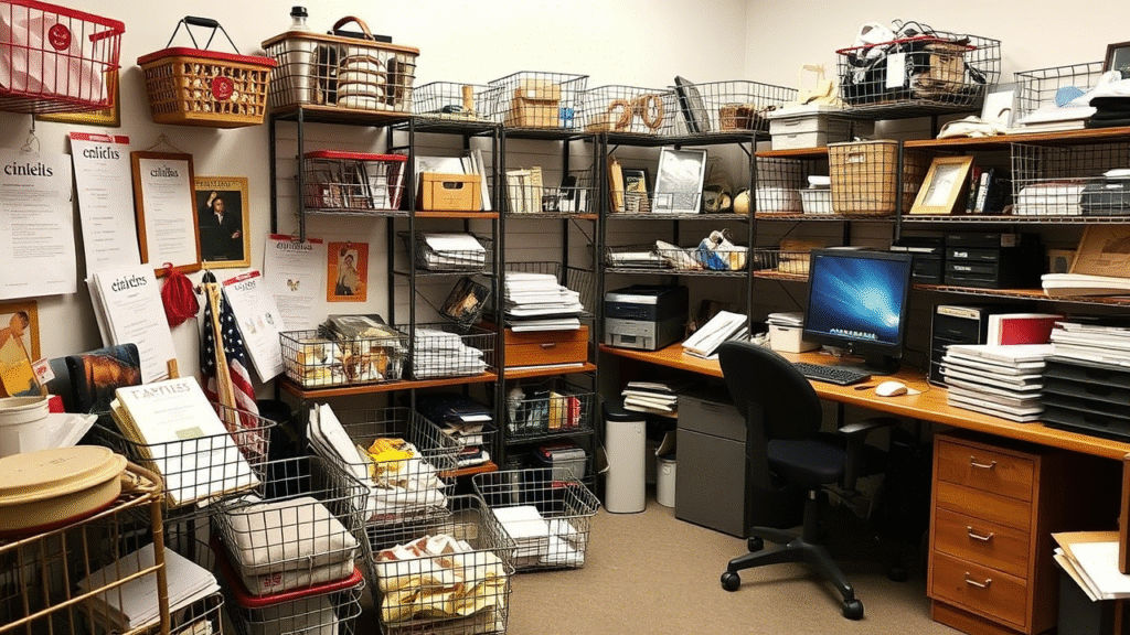 Wire Baskets Full of Who-Knows-What