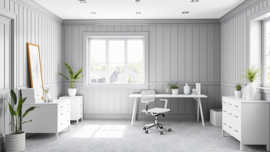 Grey Board-and-Batten Wall Paneling