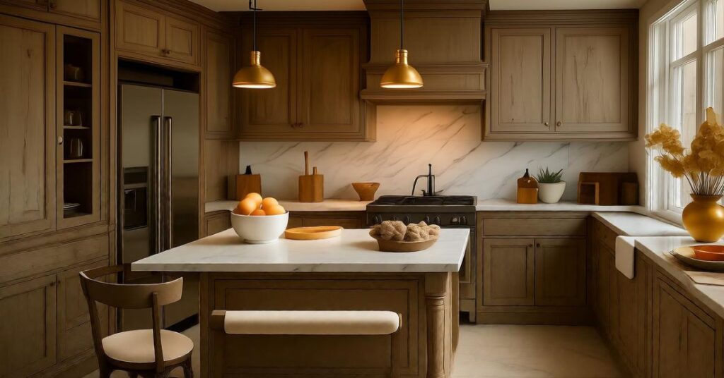 Antique Cream Kitchen Cabinets 