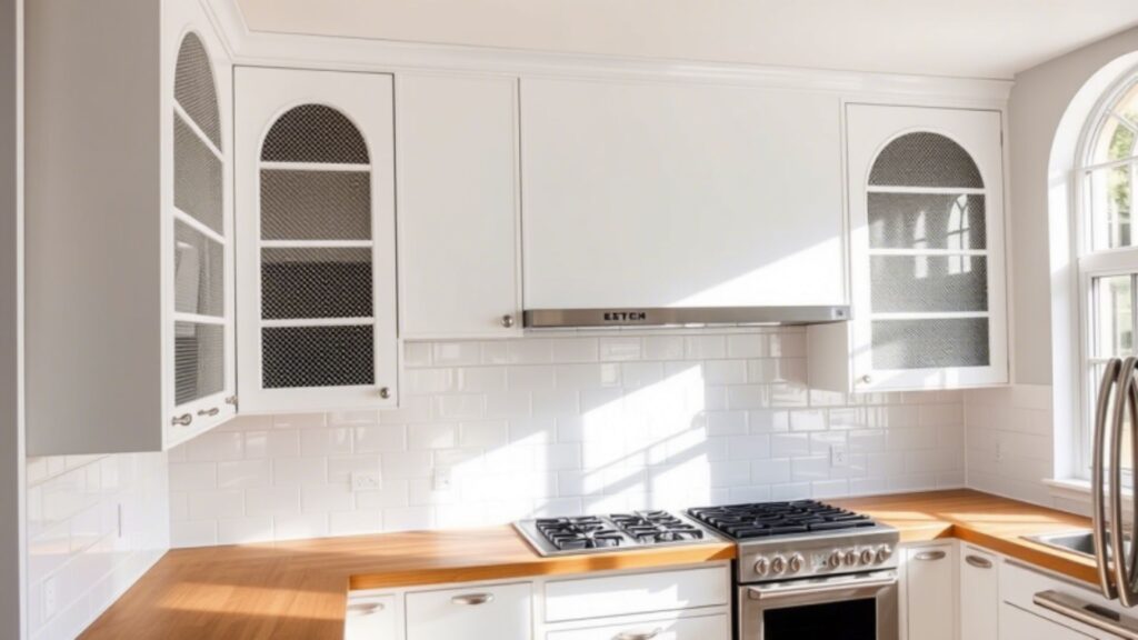 Arched Glass Inserts with Wire Mesh