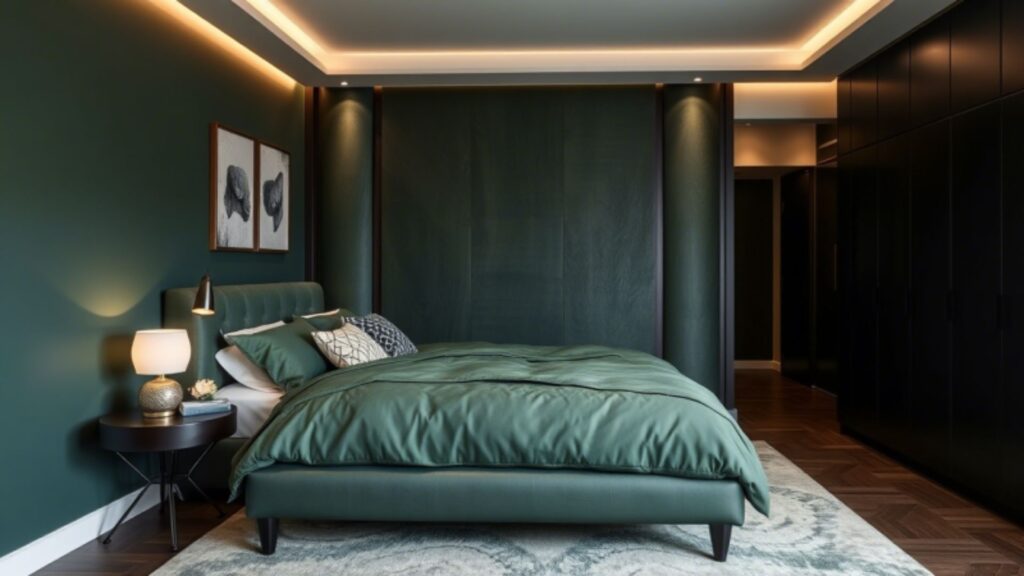 Dark Green and Leather Layers