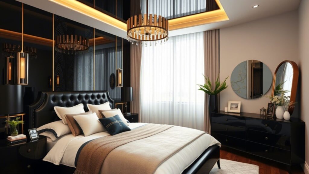Glossy Black with Gold Accents