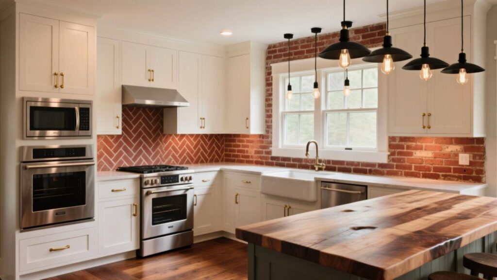 Classic Warm White With a Butcher Block Counter